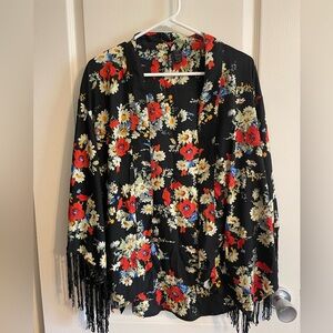Fun & Flirt Fringe Sleeve Kimono
